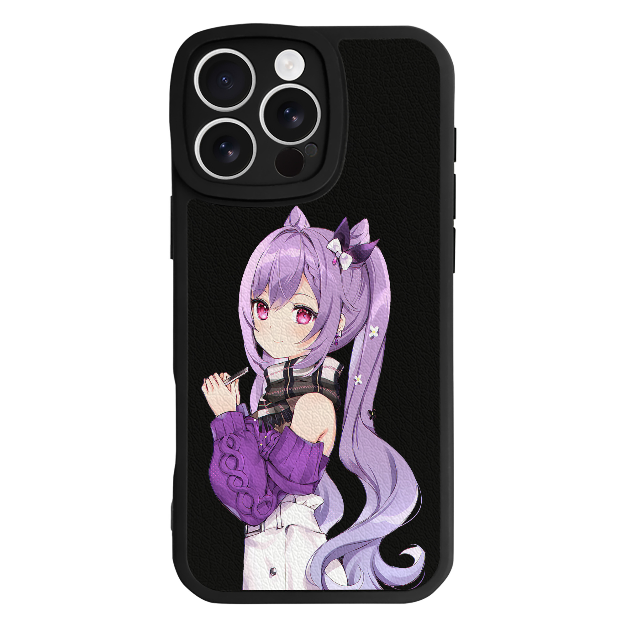 げんし神 刻晴 こくせい genshin Kokusei 【iPhone 16シリーズ対応】シリコンスマホケース（レザー調） 材質：シリコン
